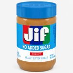 کره بادام زمینی جیف کرمی بدون شکر اضافه - Jif No Added Sugar Creamy Peanut Butter (15.5 اونس / 440 گرم)