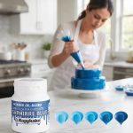 رنگ خوراکی پودری محلول در روغن آبی یاقوتی کپی کیک | Ruby Blue Oil-Based Powder